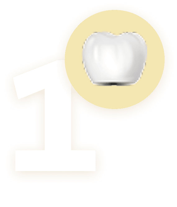 Biểu tượng bước 1 trong quy trình trồng răng Implant