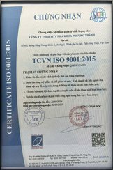 Chứng nhận ISO 9001:2015 trao cho Công ty TNHH MTV Nha khoa Phương Thành, chứng nhận hệ thống quản lý chất lượng