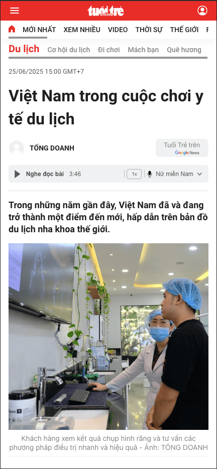 Việt Nam trong cuộc chơi y tế du lịch
